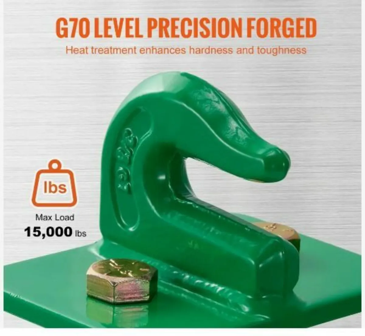 3/8" Tractor Bucket Hooks Grade 70 Forged Steel - Image 3