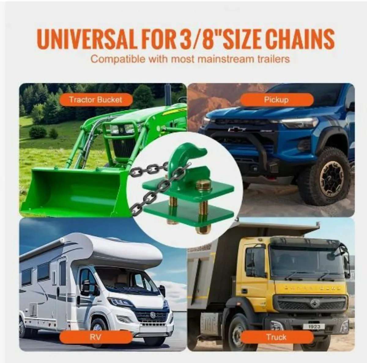 3/8" Tractor Bucket Hooks Grade 70 Forged Steel - Image 4