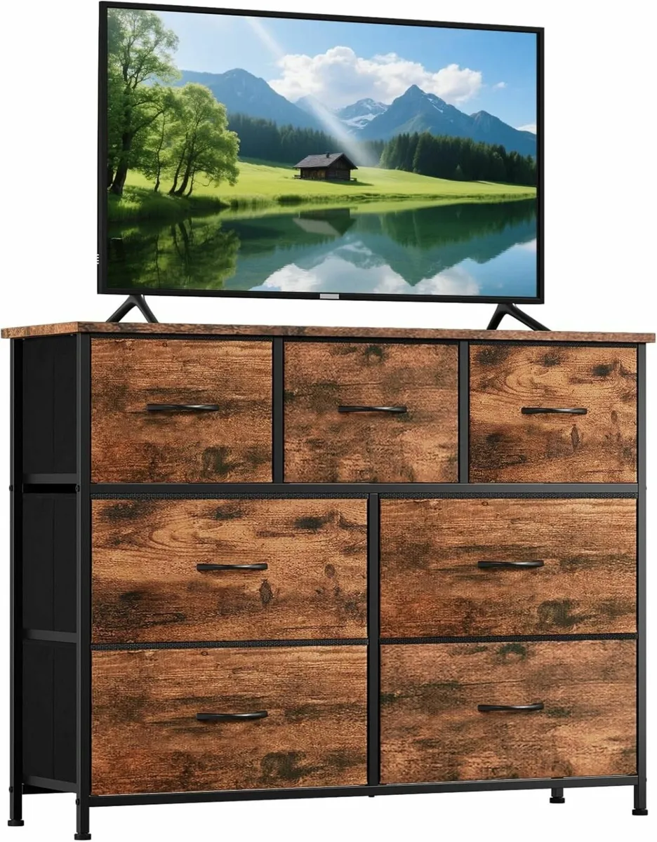 Chest of Drawers for Bedroom with 7 Wide Storage - Image 1