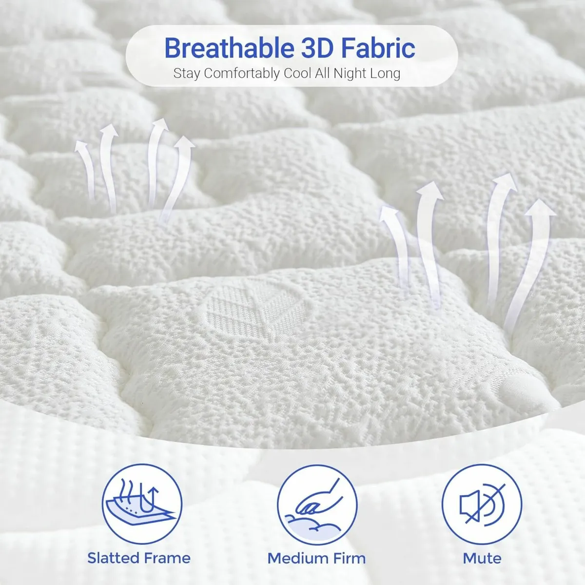 Small Double Mattress 4FT 10 Memory Foam Pocket - Image 3