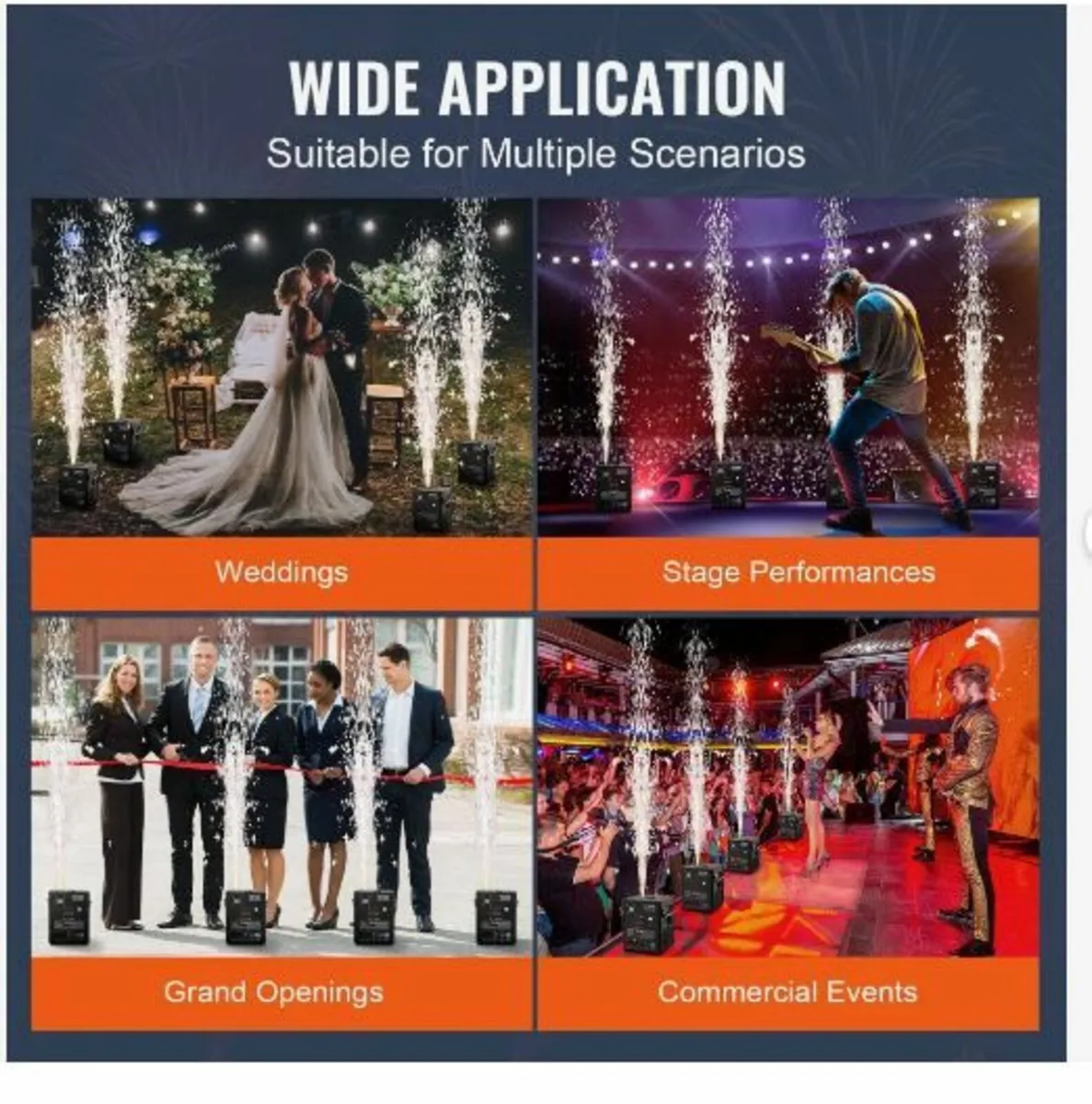 Cold Spark Machine, 4 Pack 500W - Image 2