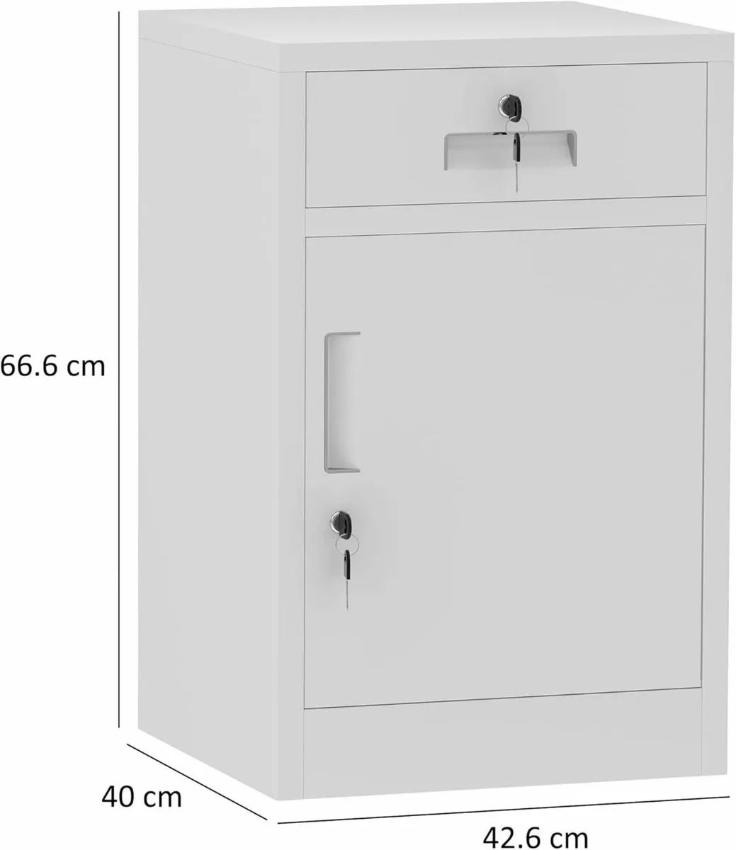 Metal Storage Cabinet with Locking Door and - Image 3