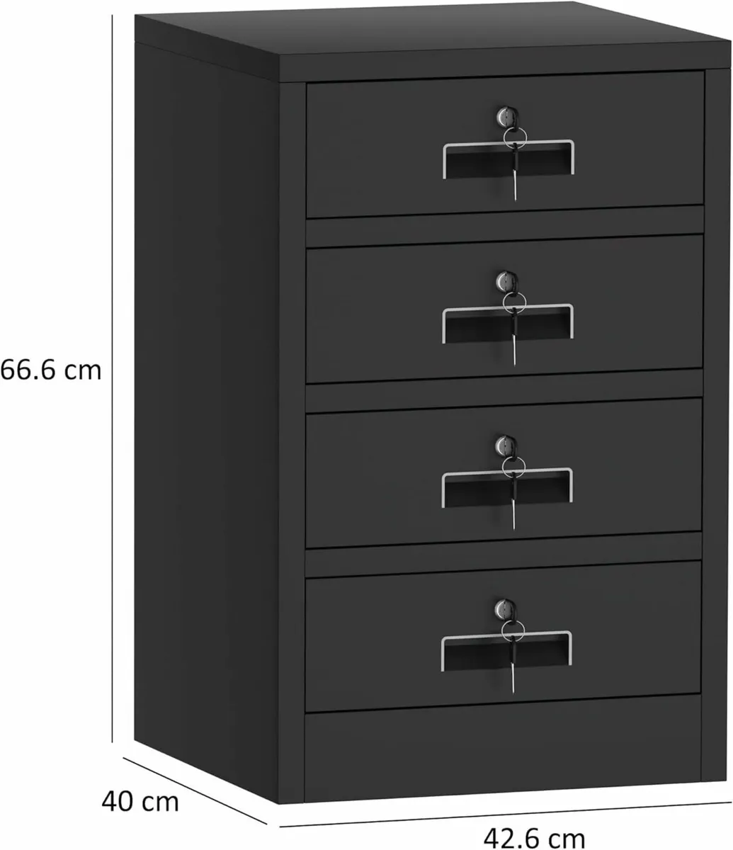 Metal Storage Cabinet with Lockable Drawers for - Image 3