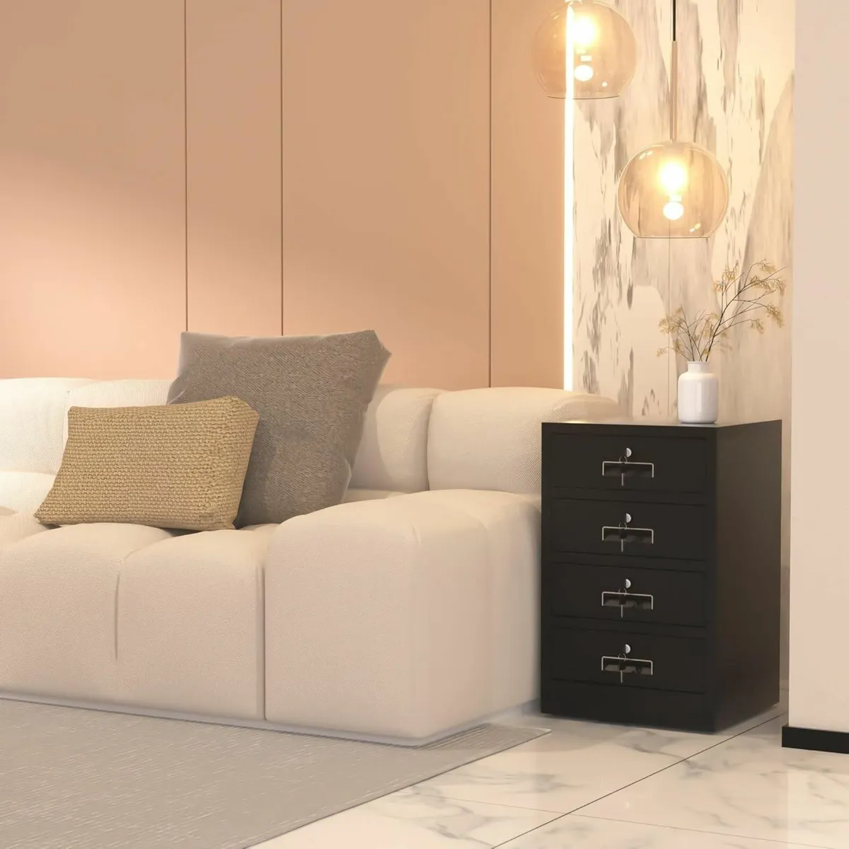 Metal Storage Cabinet with Lockable Drawers for - Image 4