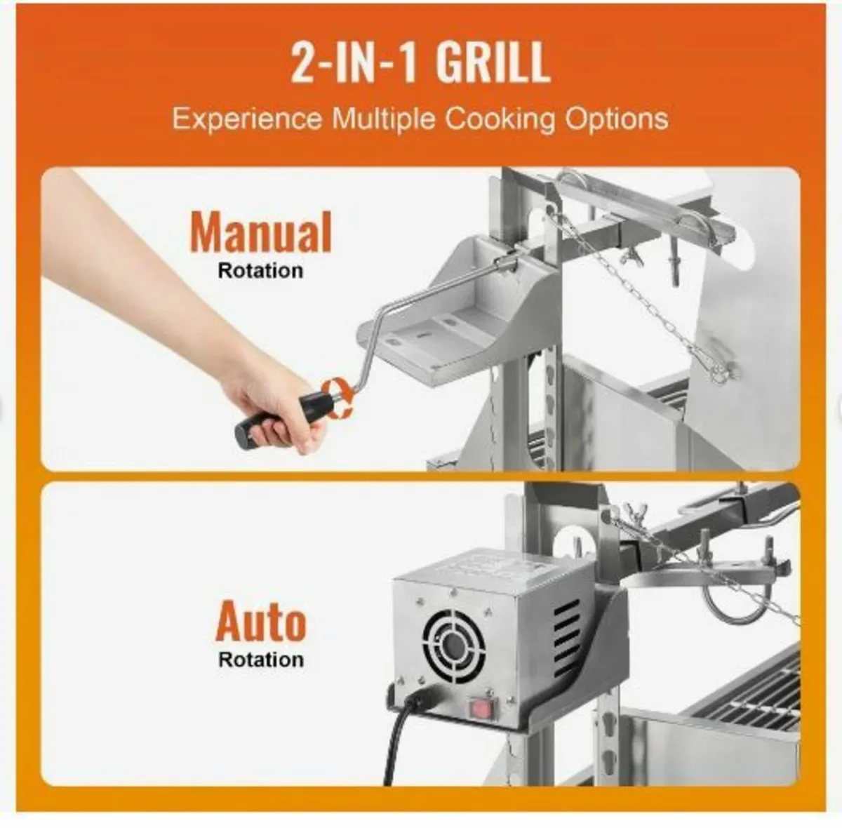 Roaster Spit Rotisserie BBQ Grill Pig Lamb - Image 4