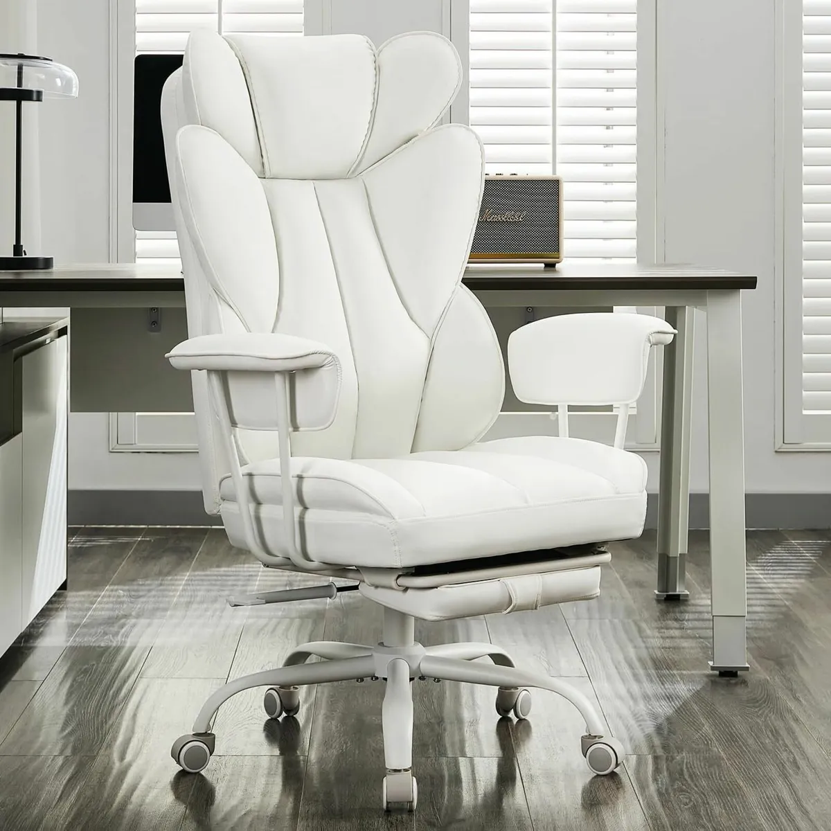 Executive Ergonomic Office Chair with Footrest PU - Image 1