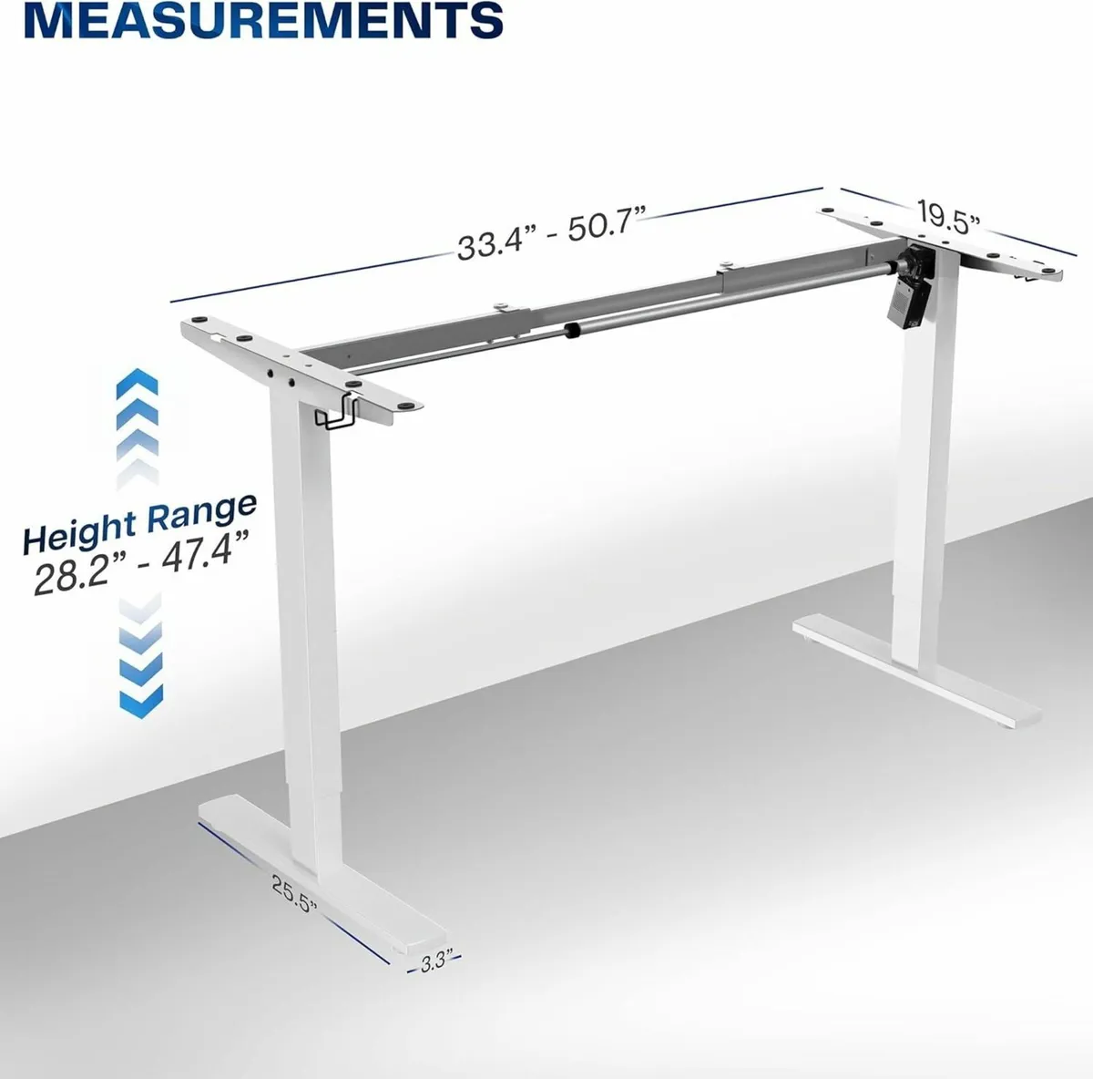 Electric Stand Up Desk Frame Workstation Only - Image 3