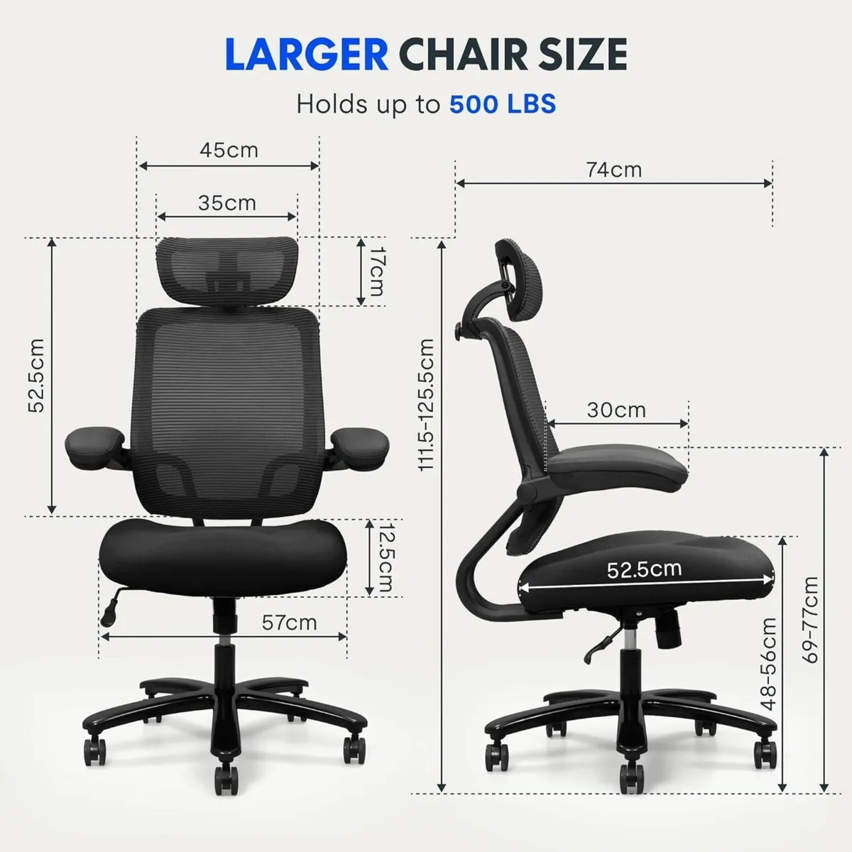 BIG MAX Ergonomic Office Chair 227KG for Heavy - Image 2
