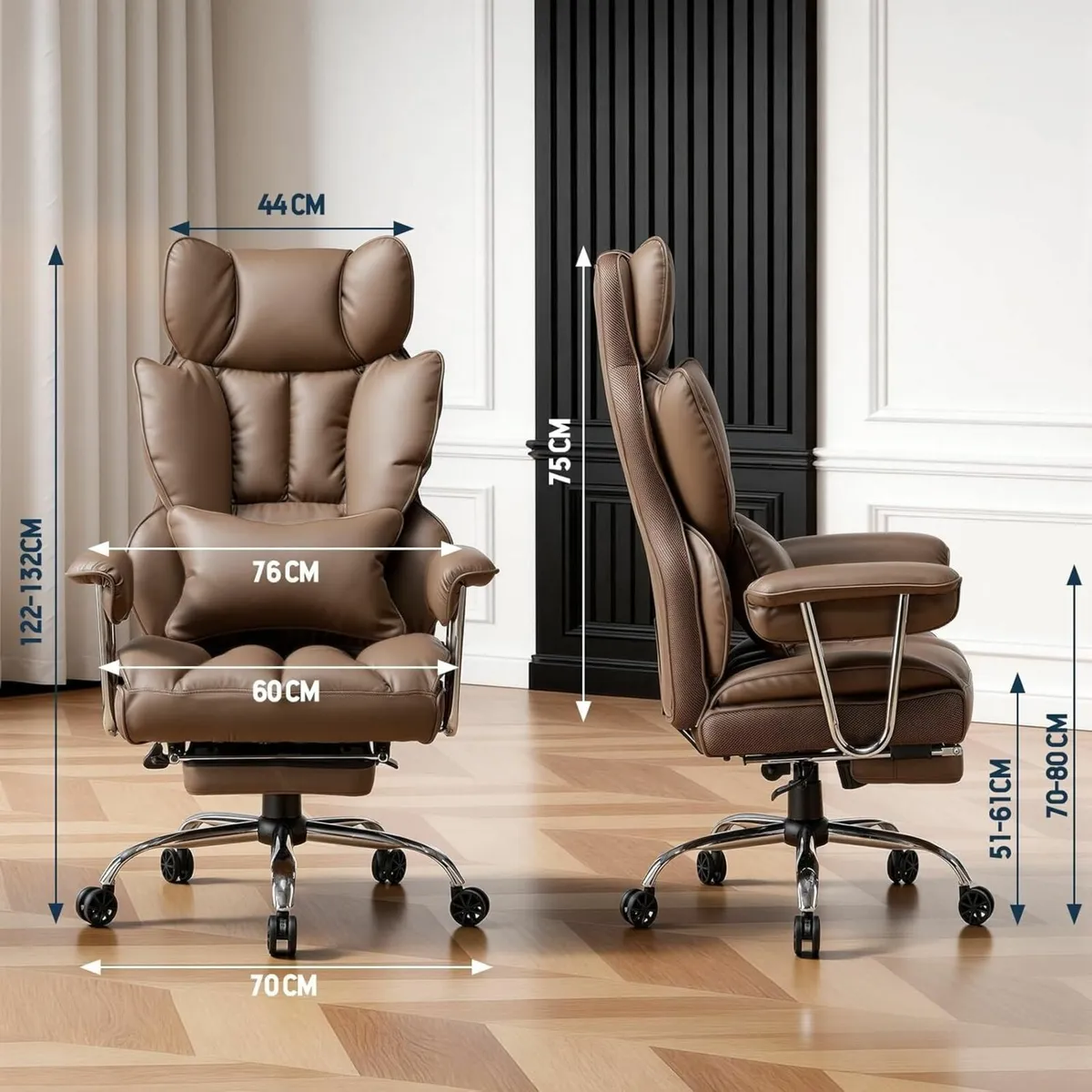 Desk Office Chair Big and Tall PU Leather - Image 2
