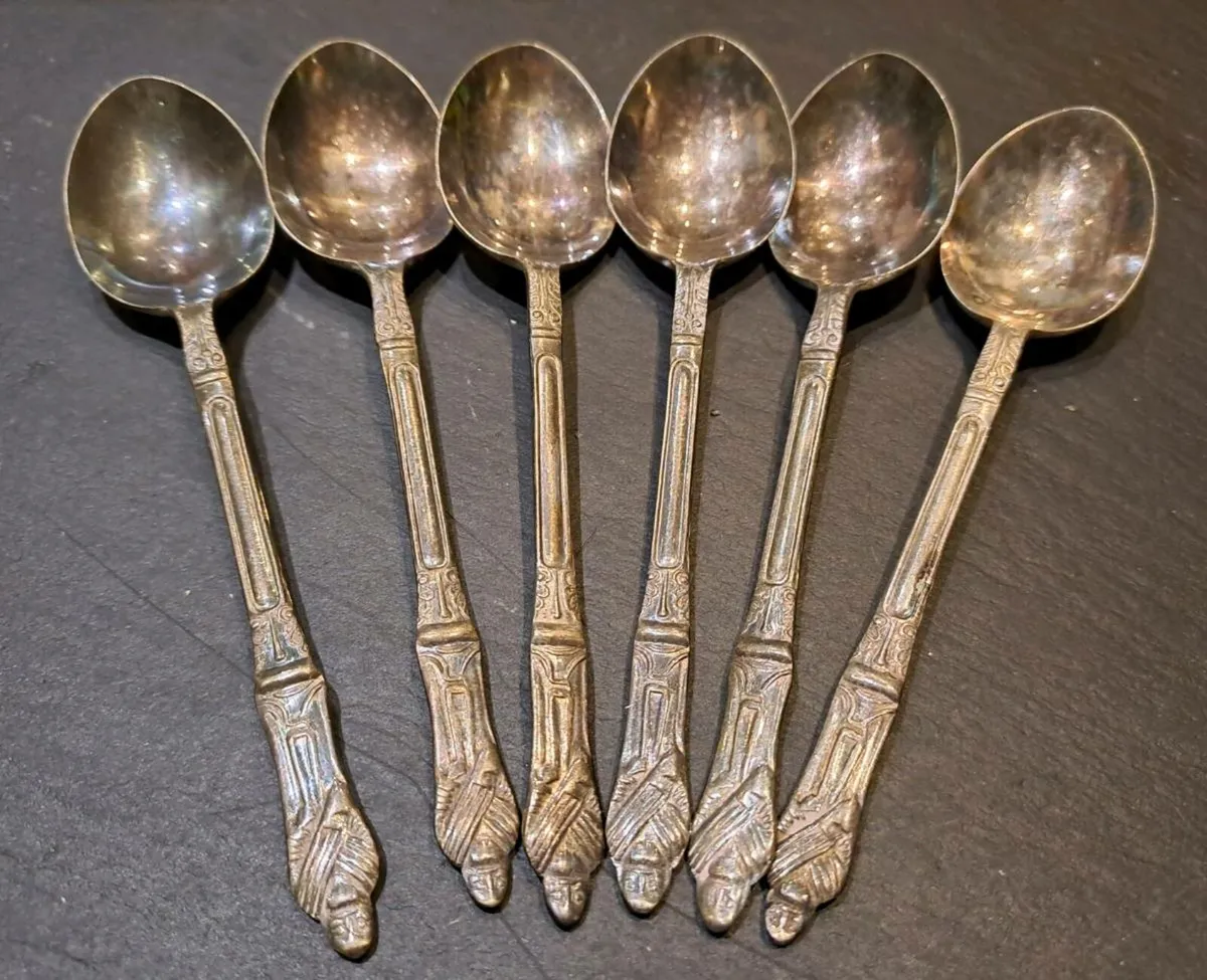 Vintage 1920s Art Deco EPNS Teaspoons - Image 1