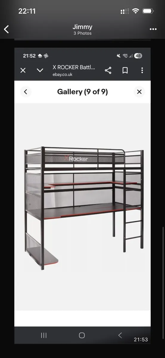 X Rocker Battlebunk high sleeper - Image 2