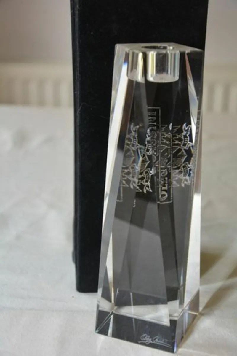 Oleg Cassini crystal candlestick - Image 3