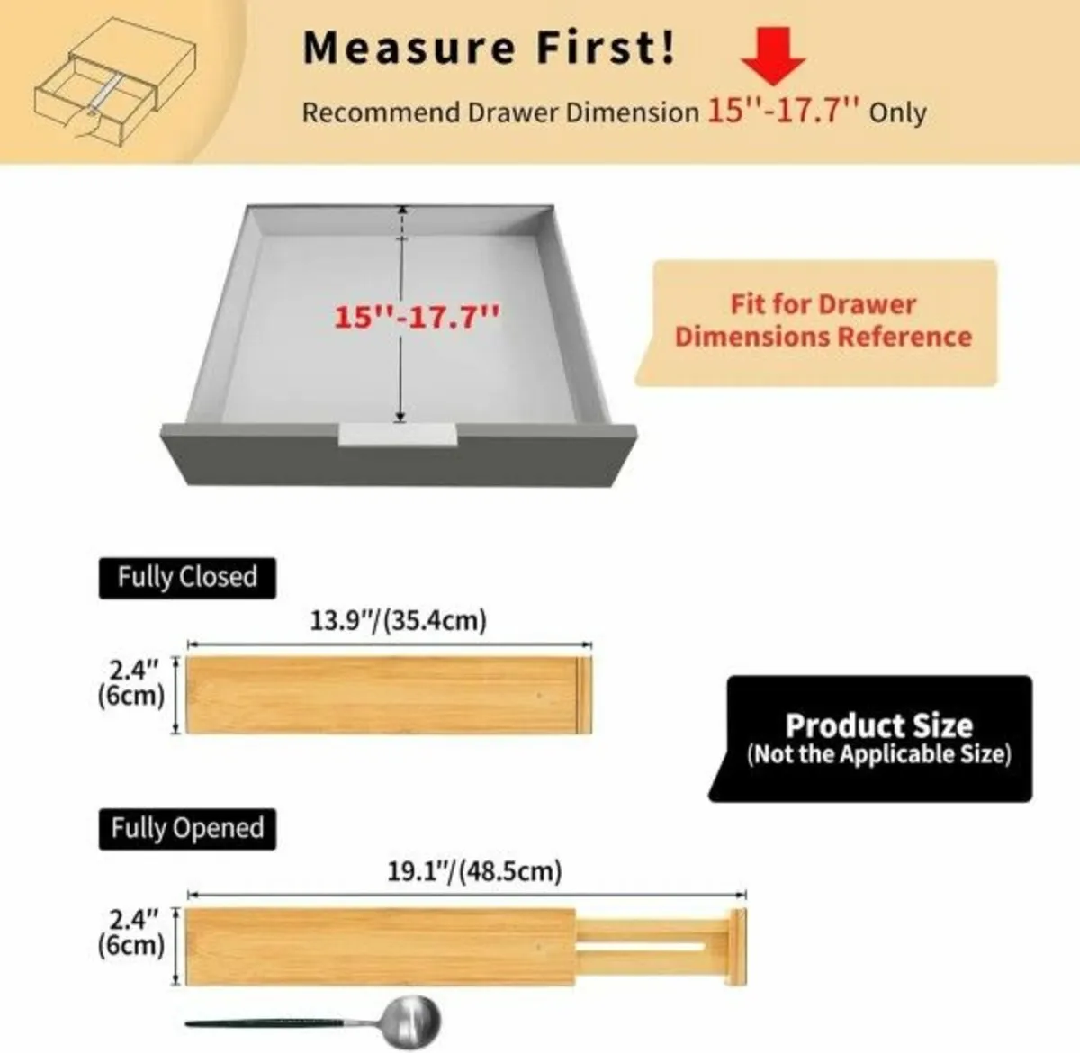 Bamboo Drawer Divider - Image 2