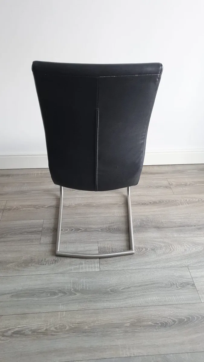 SET OF 4 BLACK DINING TABLE CHAIRS - Image 3