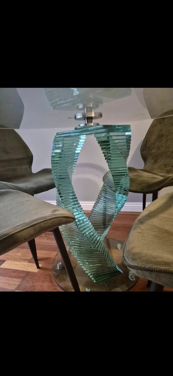 Glass Dining Table + Chairs - Image 1