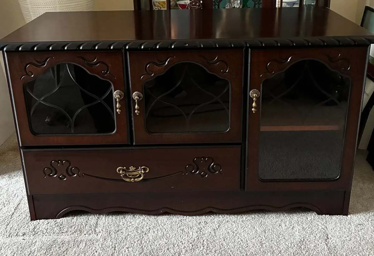 Furniture-immaculate Rossmore Mahogany TV unit - Image 1