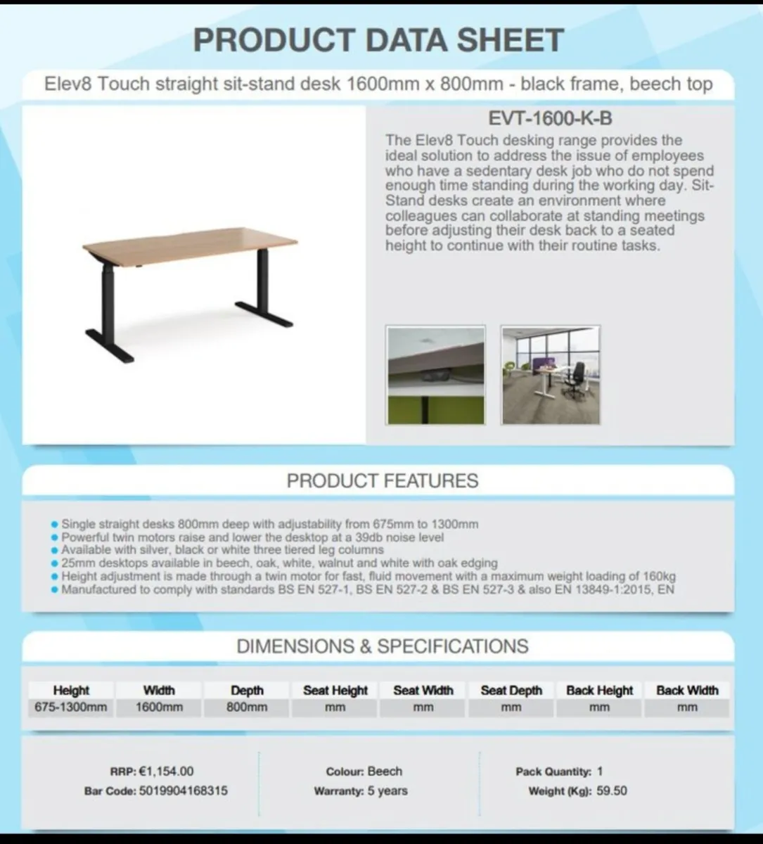 Office Desk - Sit/Standing.Desk - Image 1