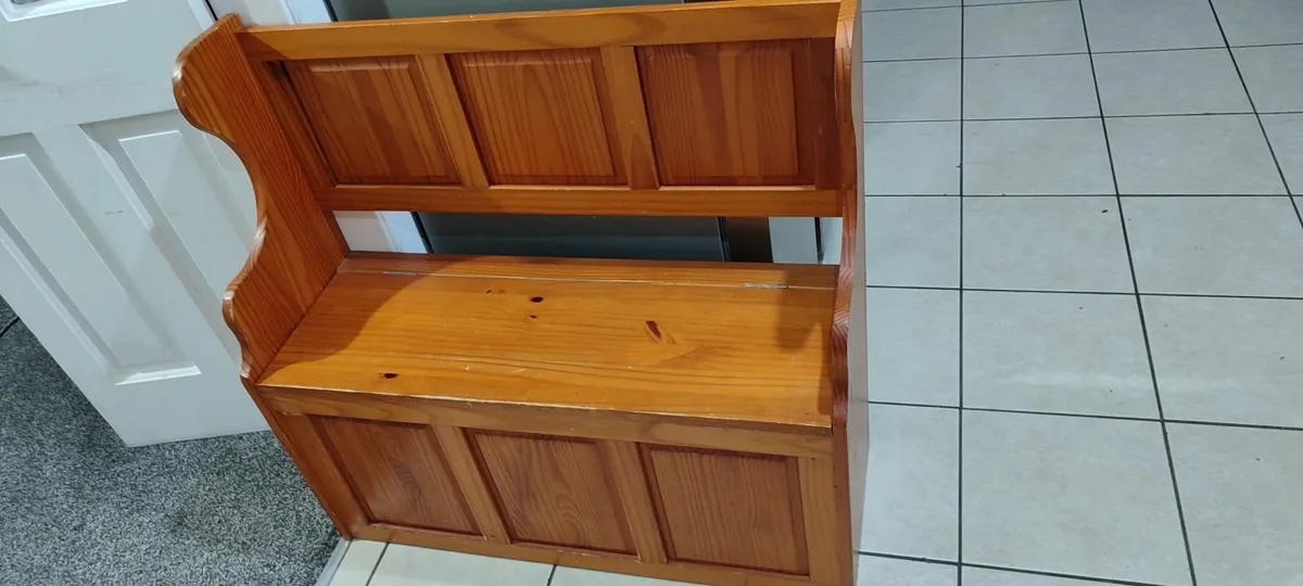 Storage bench solid wood - Image 1