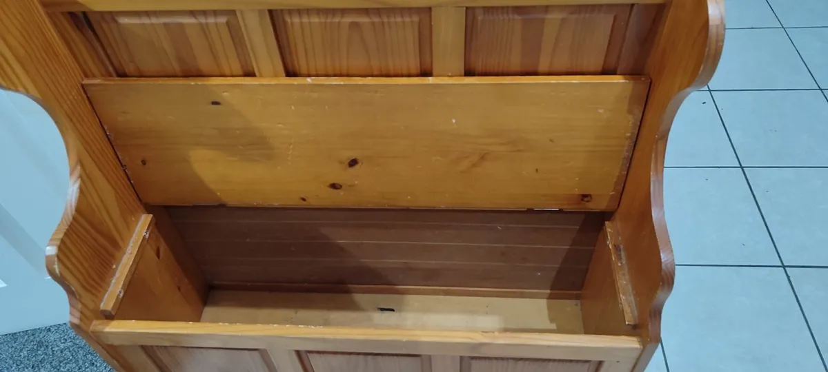 Storage bench solid wood - Image 2