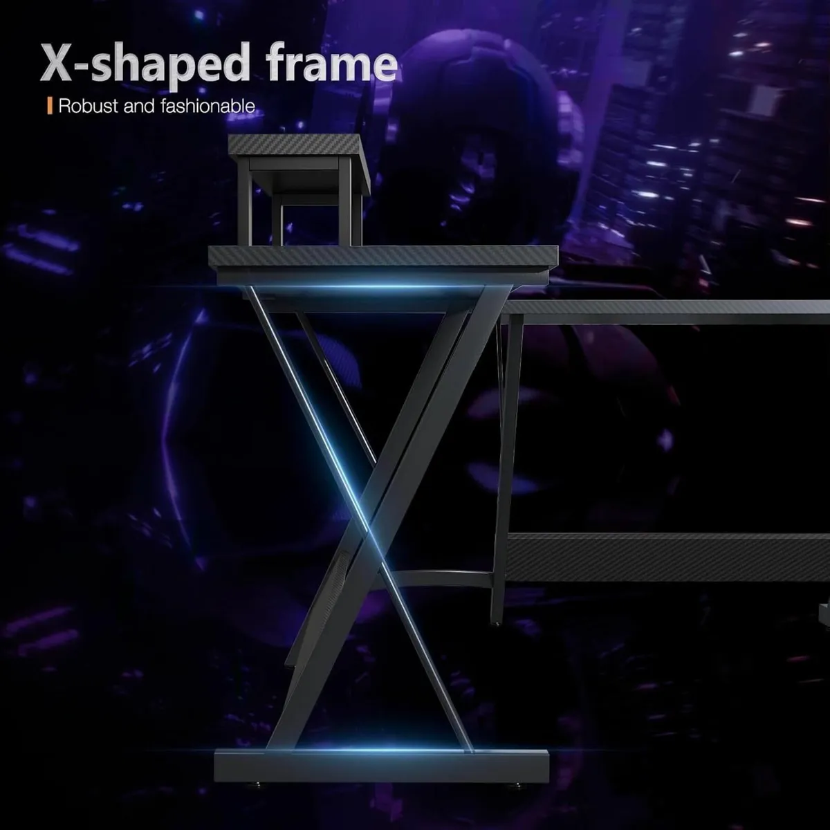 L Shaped Gaming Desk 127x127 cm Corner Computer - Image 4