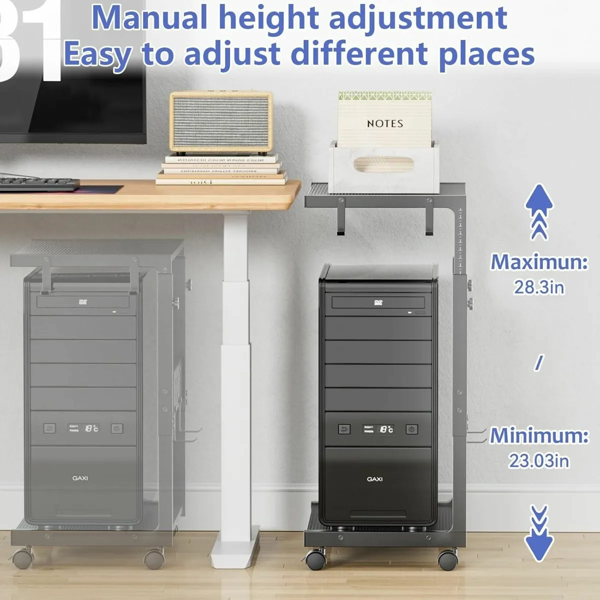 Computer Tower Stand - Adjustable PC CPU Holder - Image 4
