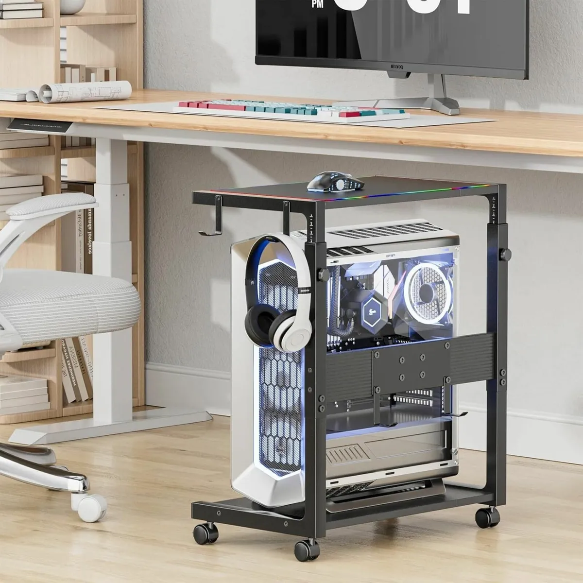 Computer Tower Stand - Adjustable PC CPU Holder - Image 2