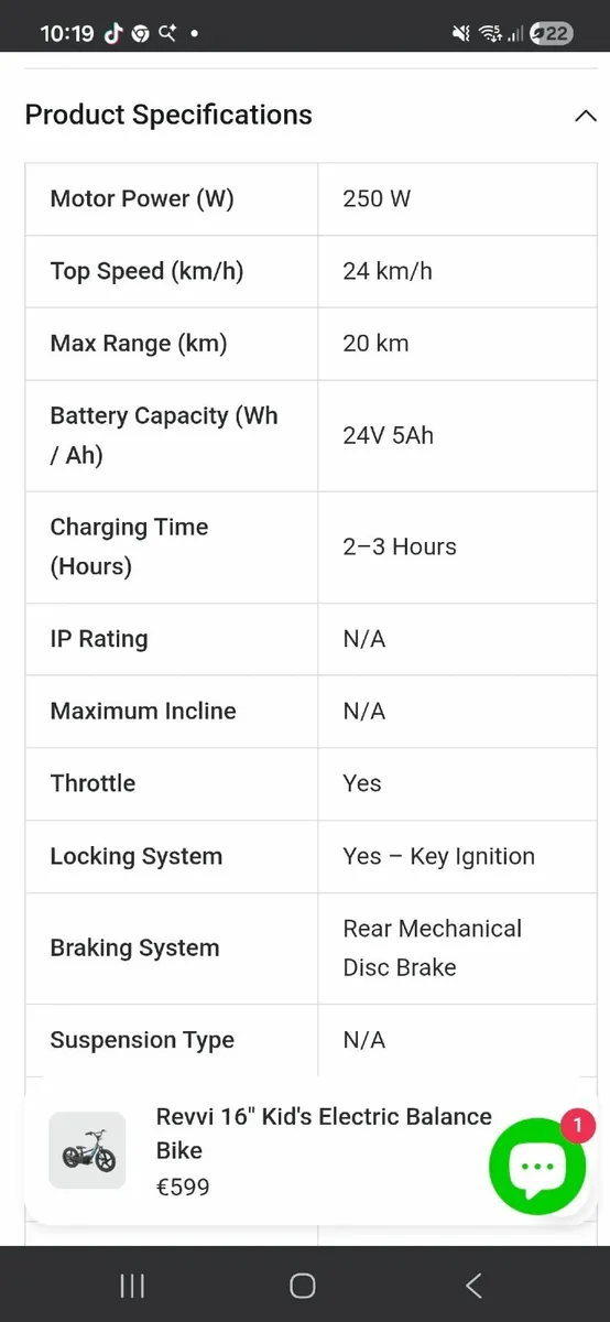 Electric revi 16 inch - Image 1