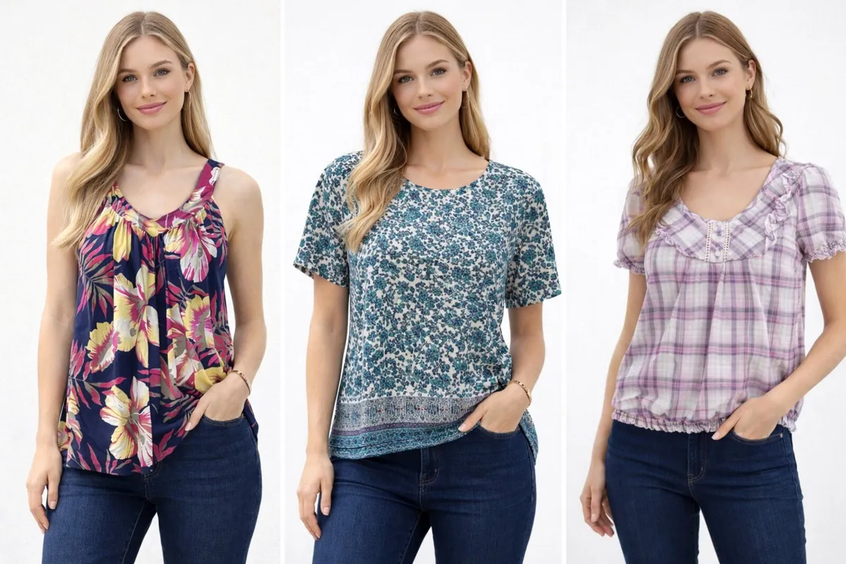 Dress, Jeans, 3Tops Bundle (5 Pieces) size 8 or 10 - Image 2