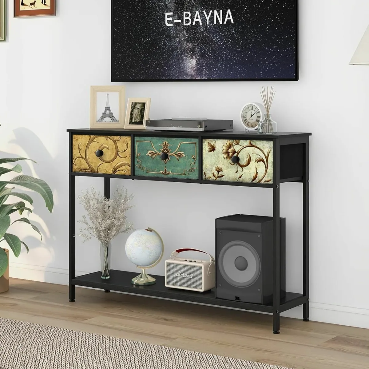 Console Table for Entryway with 3 Drawers Slim - Image 1