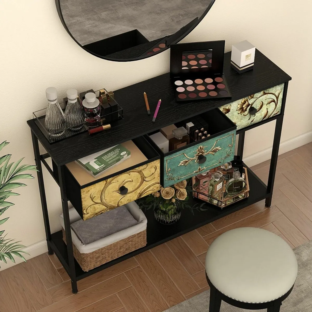 Console Table for Entryway with 3 Drawers Slim - Image 4