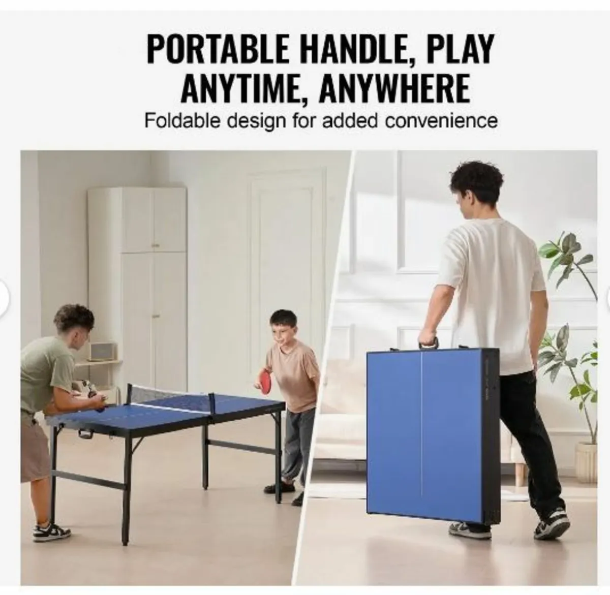 Ping Pong Table, Mid-Size Table Tennis Game - Image 4