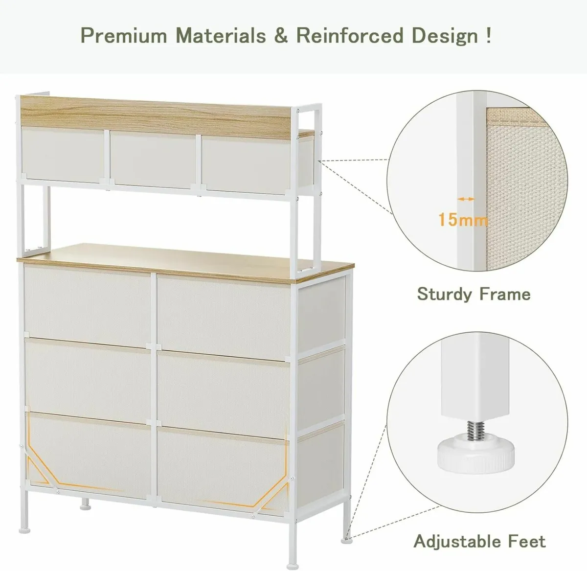 Chest of Drawers Bedroom Cabinet with Handles - Image 4