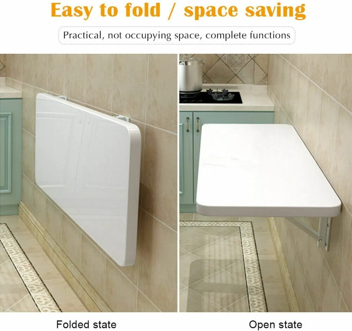 Wall Mounted Table Folding Desk 60x40 cm Large - Image 3