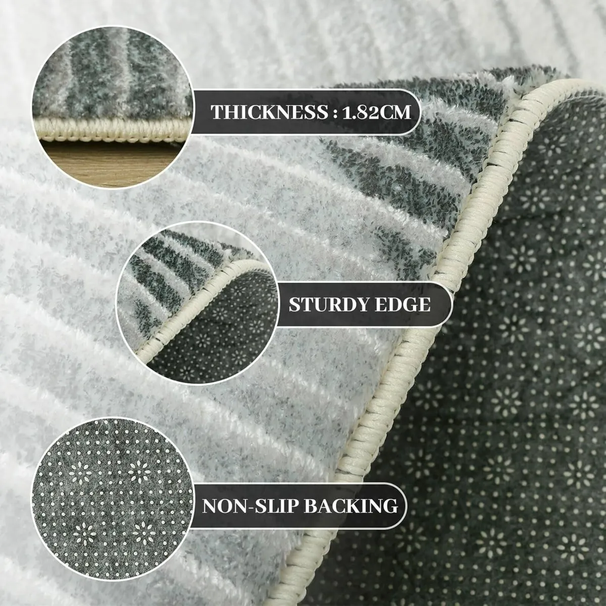 Rugs Living Room Modern Short Pile Abstract Rug - Image 4