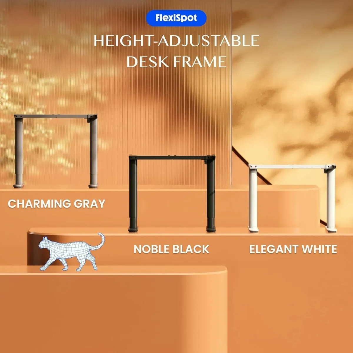 CylineX Electric Standing Desk Frame with Round - Image 2