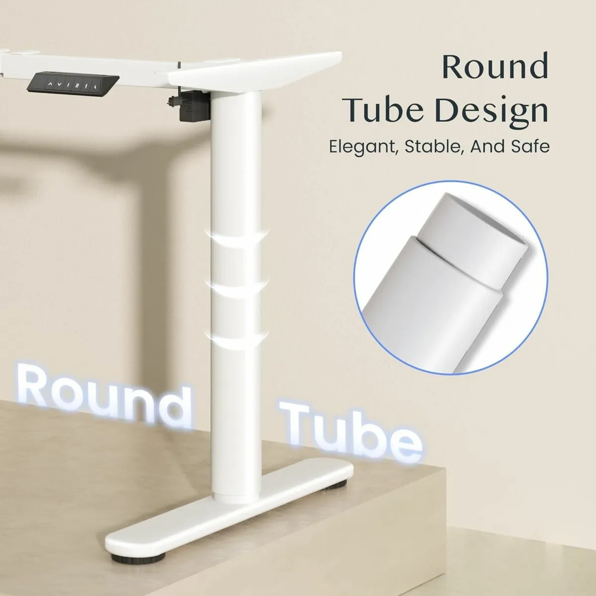 CylineX Electric Standing Desk Frame with Round - Image 3