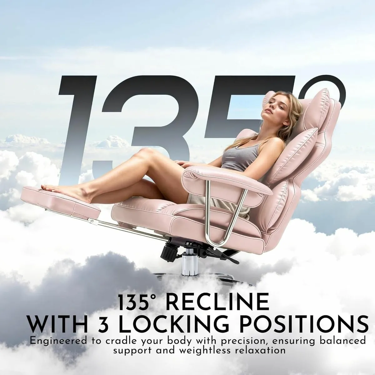 Desk Office Chair Big and Tall PU Leather - Image 4