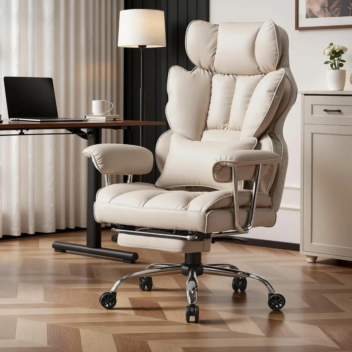 Desk Office Chair Big and Tall PU Leather - Image 1