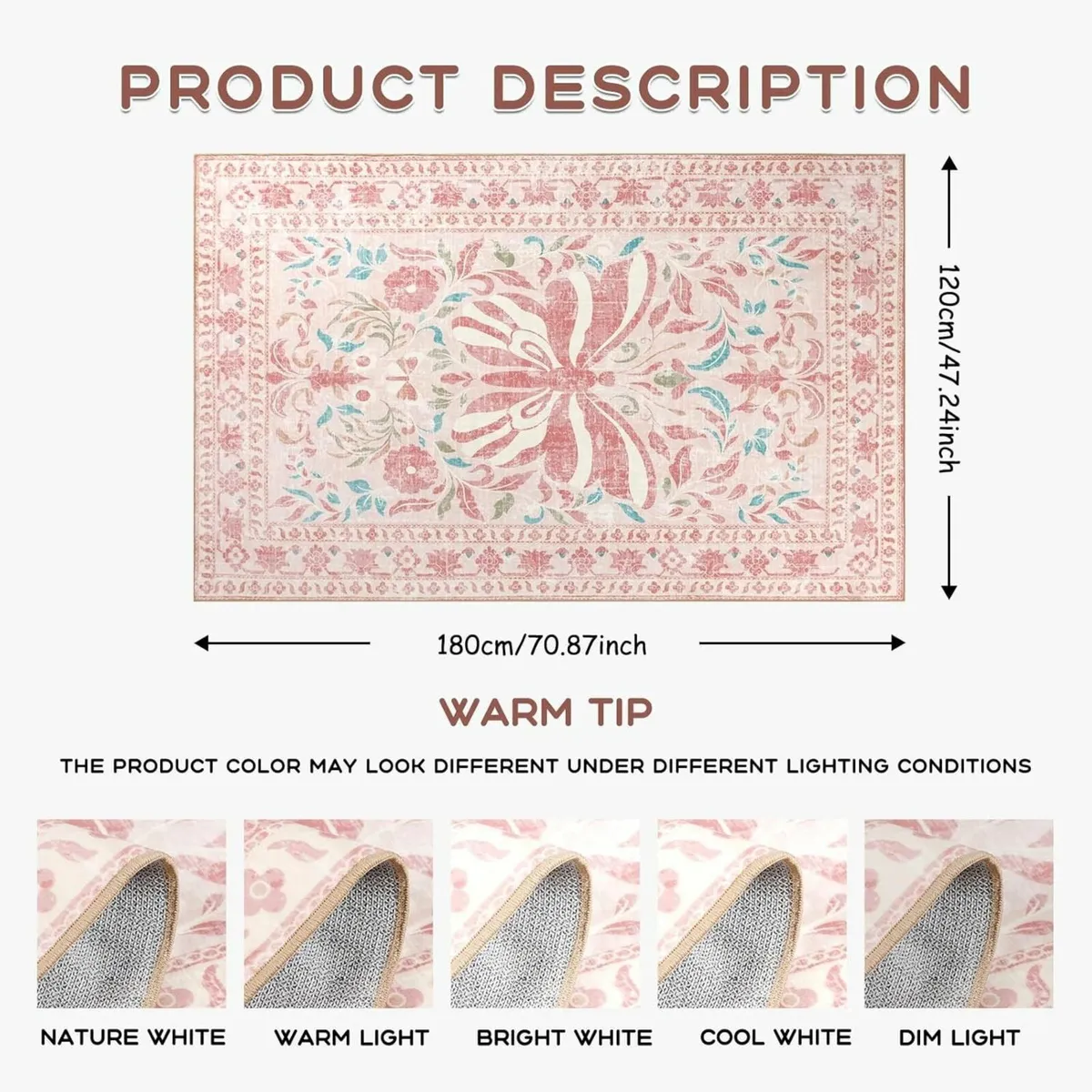 Butterfly Rugs Living Room 120x180cm Non-Slip - Image 2