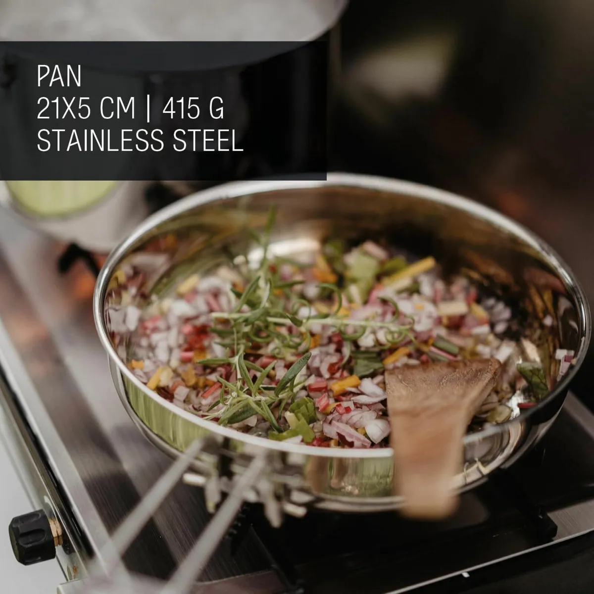 Camping Cookware Set - Campfire Cookset Stainless - Image 3