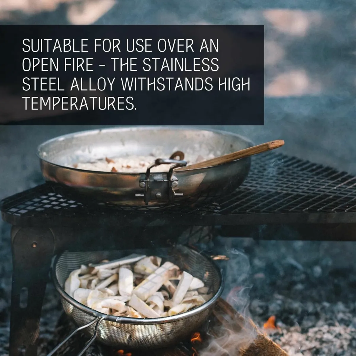 Camping Cookware Set - Campfire Cookset Stainless - Image 4