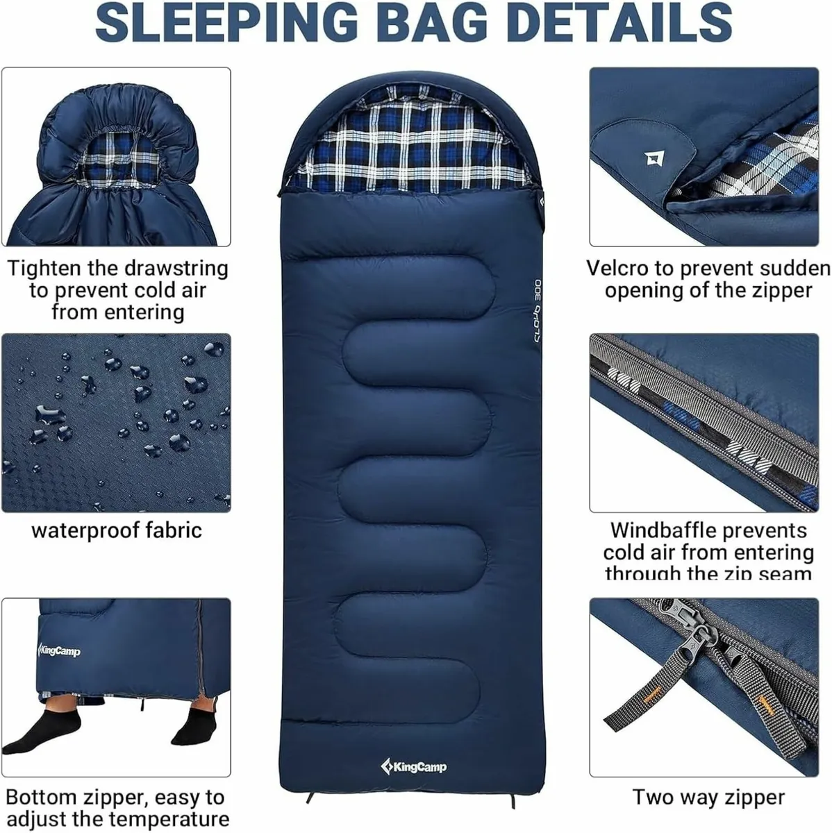 Kids Sleeping Bag with Flannel Lining for Cold - Image 4