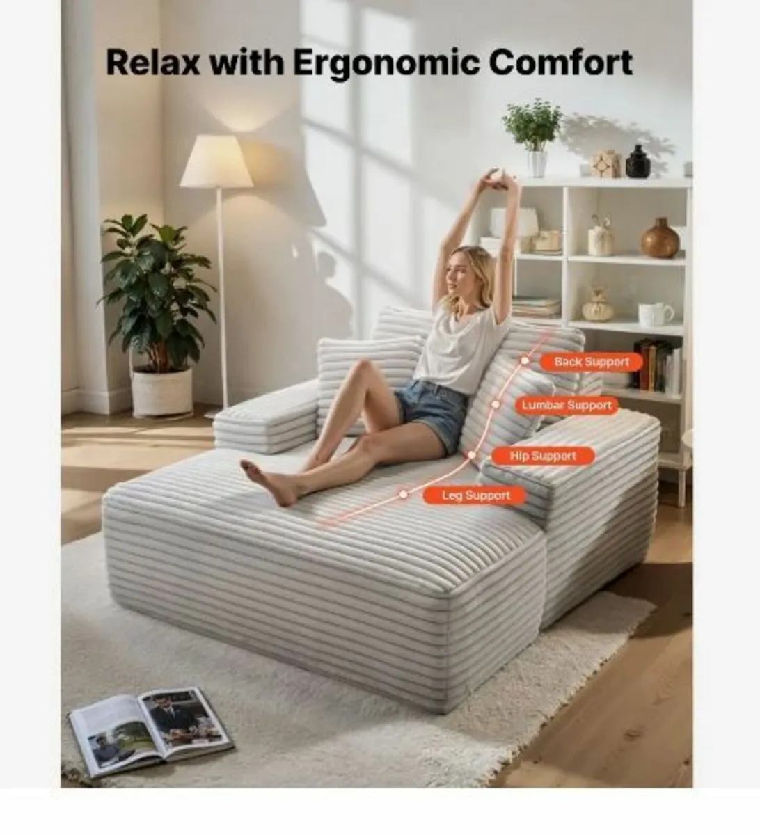 Chaise Lounge Chair, 1380 mm - Image 2