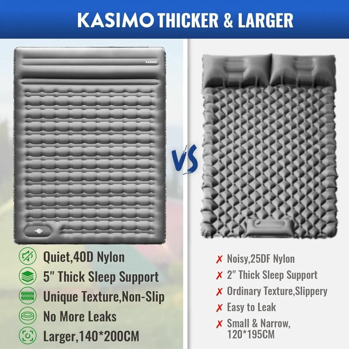 Sleeping Mat - Ultralight Thick Inflatable - Image 3