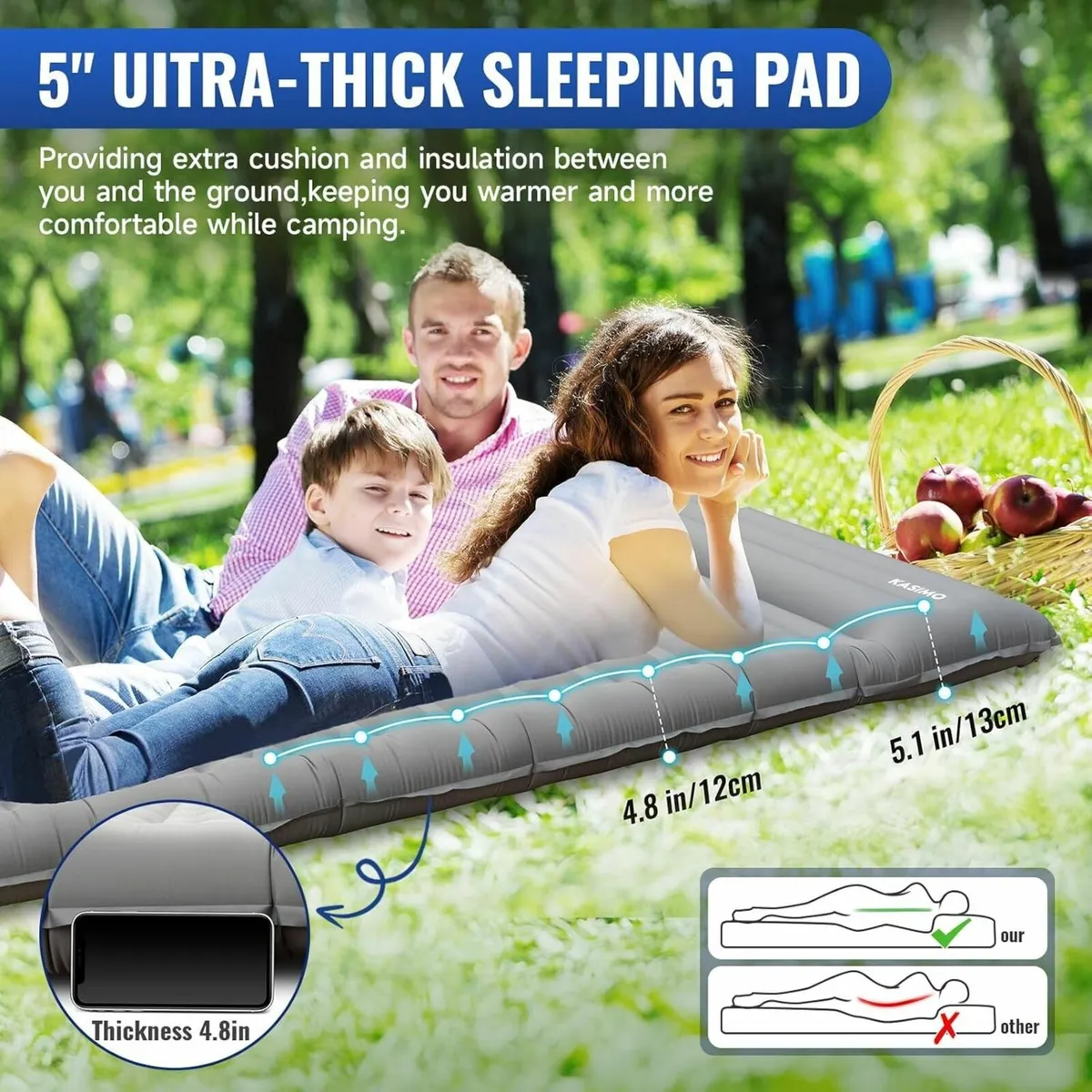 Sleeping Mat - Ultralight Thick Inflatable - Image 2