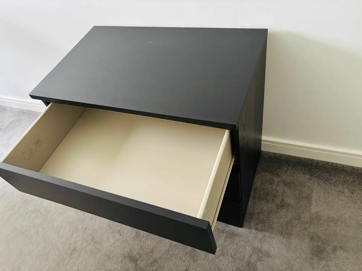 MALM Chest of 3 Drawers – Black/Brown - Image 2