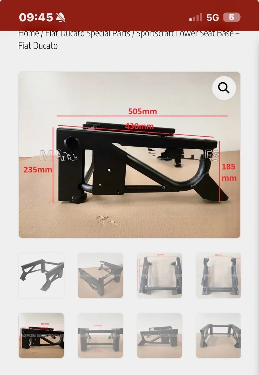 Lower seat base Ducato relay boxer - Image 3