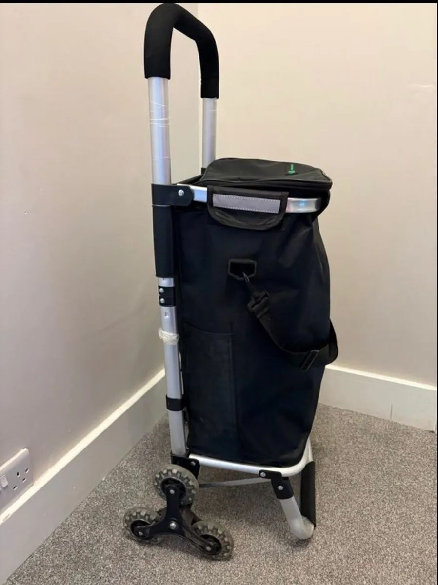 Foldable shopping trolley 50L black - Image 1