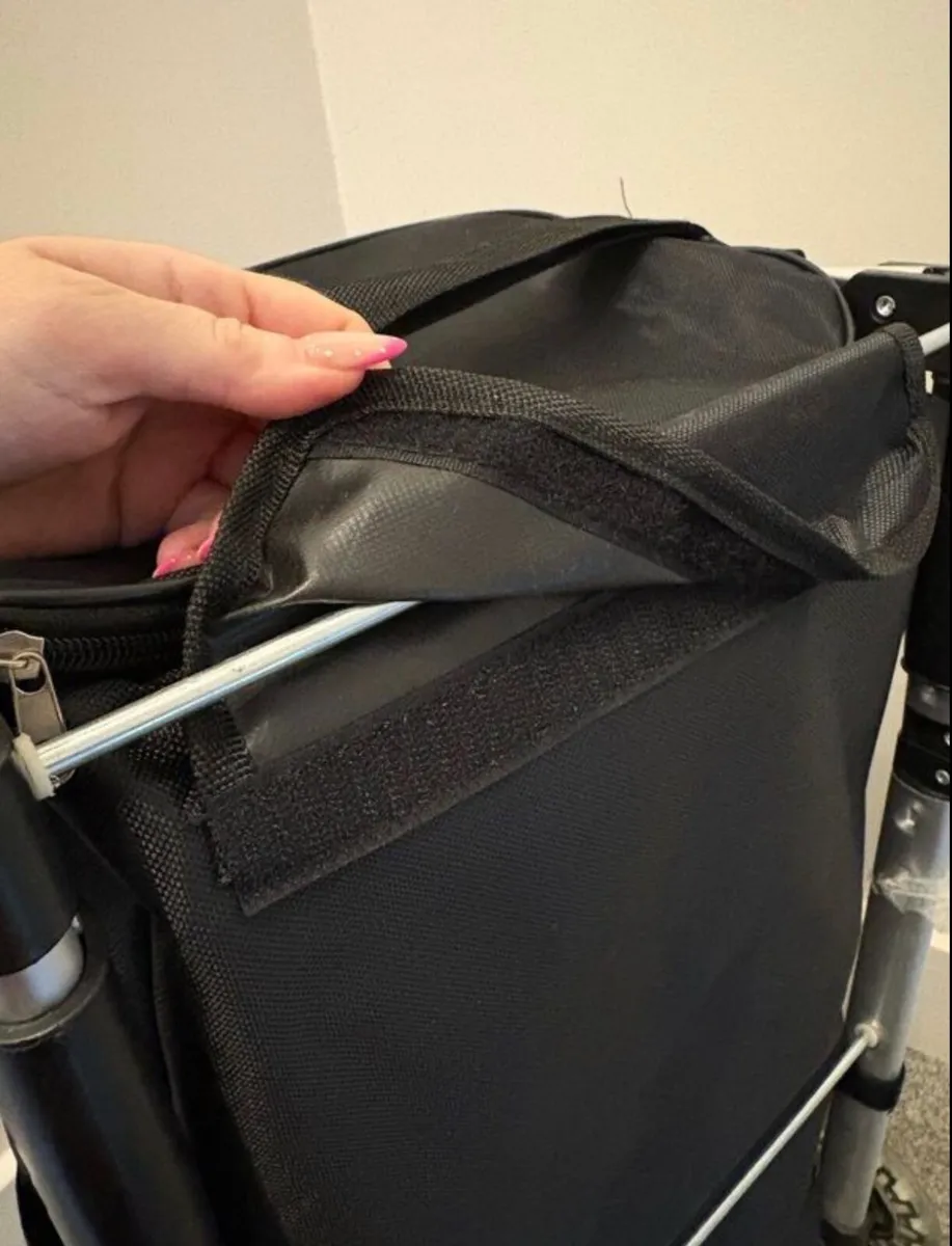 Foldable shopping trolley 50L black - Image 3