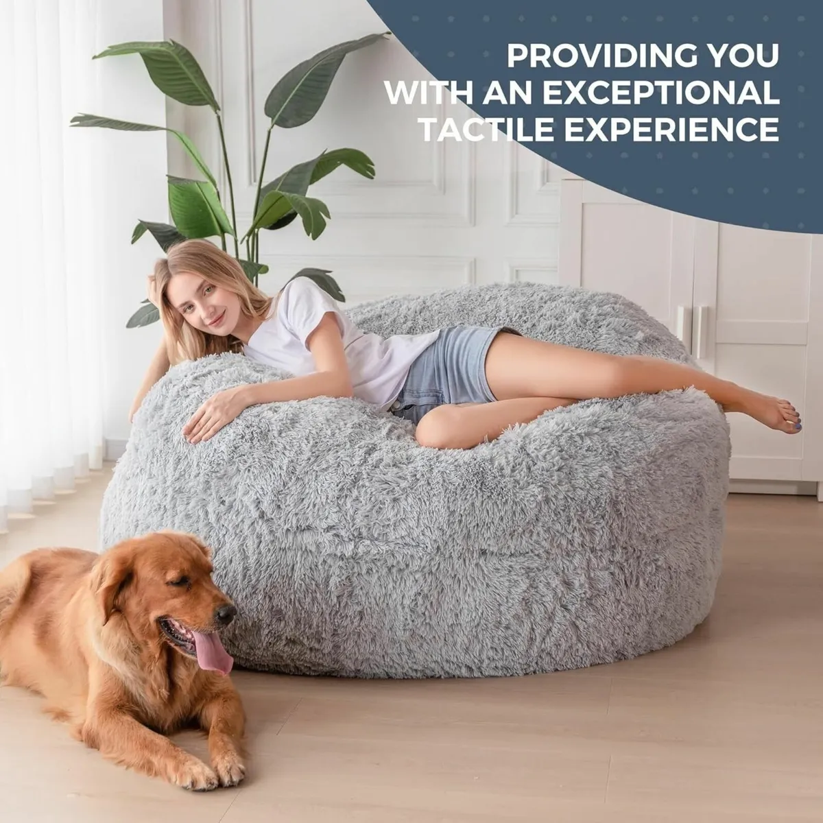 Giant Bean Bag Bed - Convertible Folds from Chair - Image 4